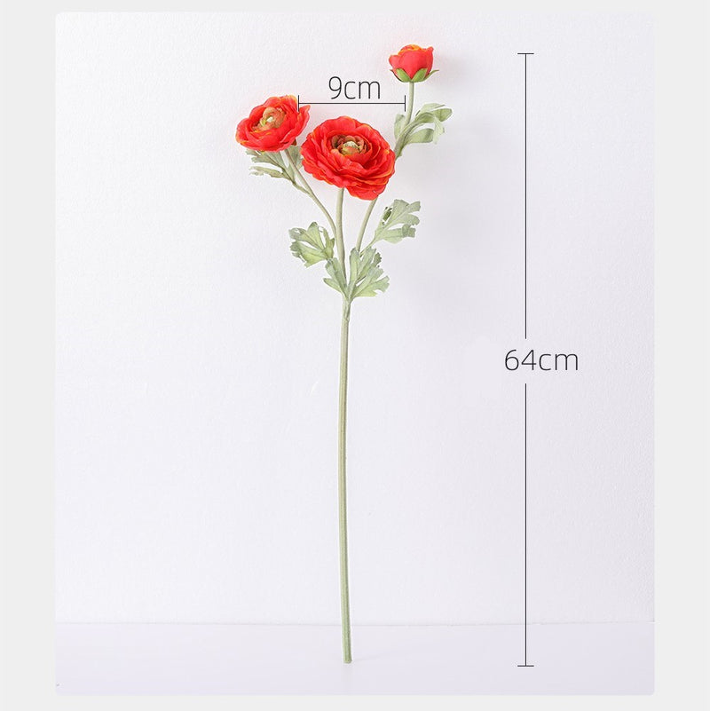 Venta al por mayor de ranúnculo persa artificial Ranunculus Stem 25 pulgadas 