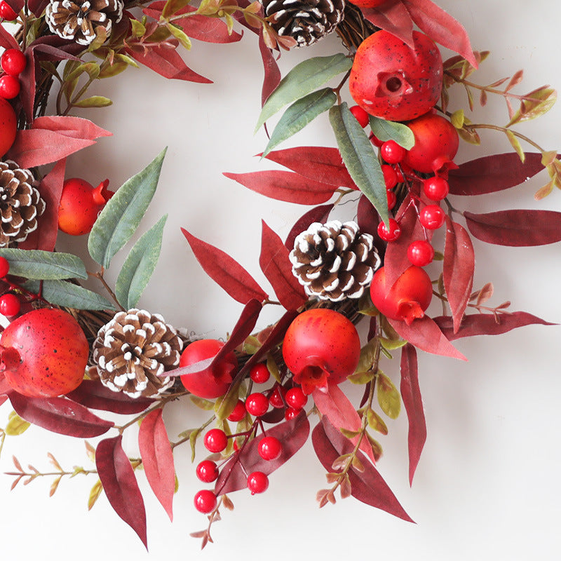 Couronne de grenade en vrac pour couronne de Thanksgiving d'automne et d'hiver en gros 