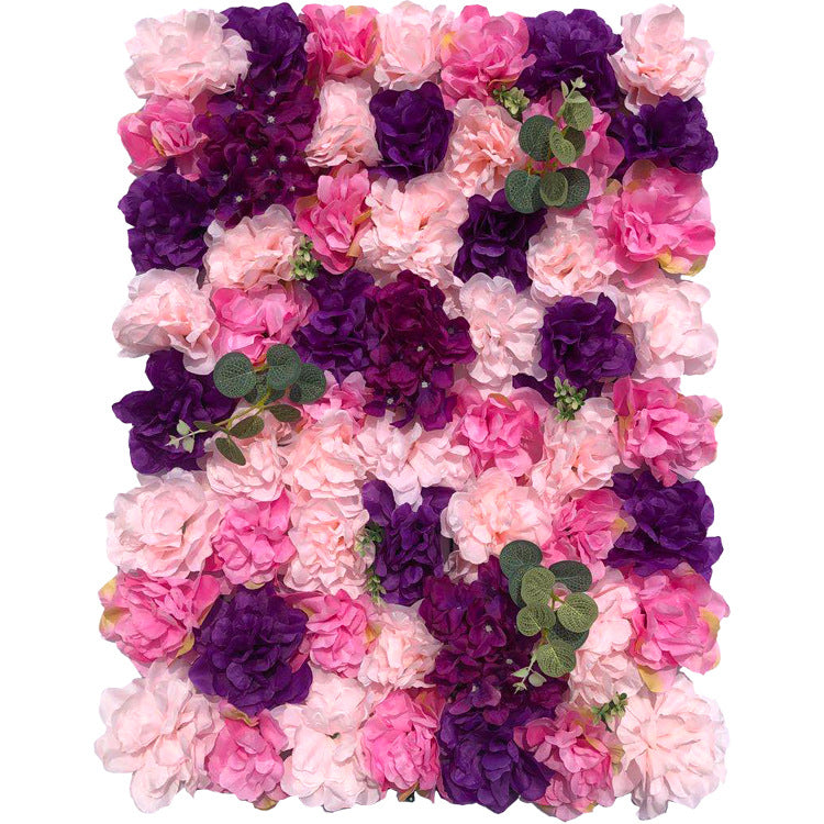Bulk 4 Panels Artificial Flowers Backdrop Mixed Floral Wall Mat UV Protected Wholesale