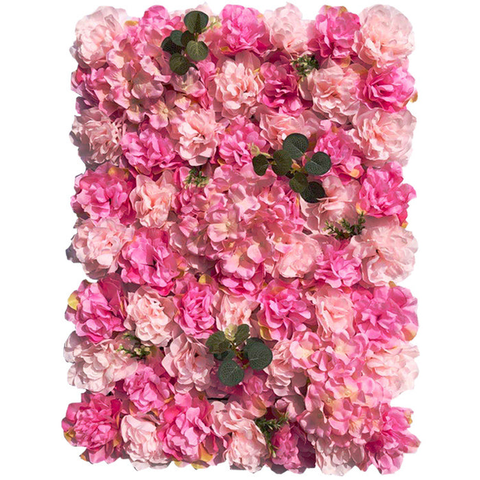 Bulk 4 Panels Artificial Flowers Backdrop Mixed Floral Wall Mat UV Protected Wholesale