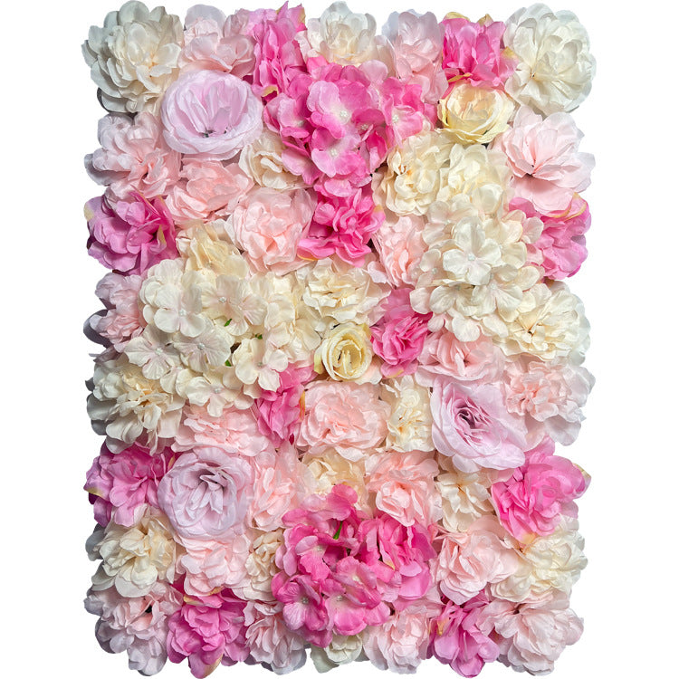 Lot de 12 fleurs artificielles en vrac, hortensia, pivoine, rose, tapis mural, toile de fond, protection UV, décoration de mariage, vente en gros 