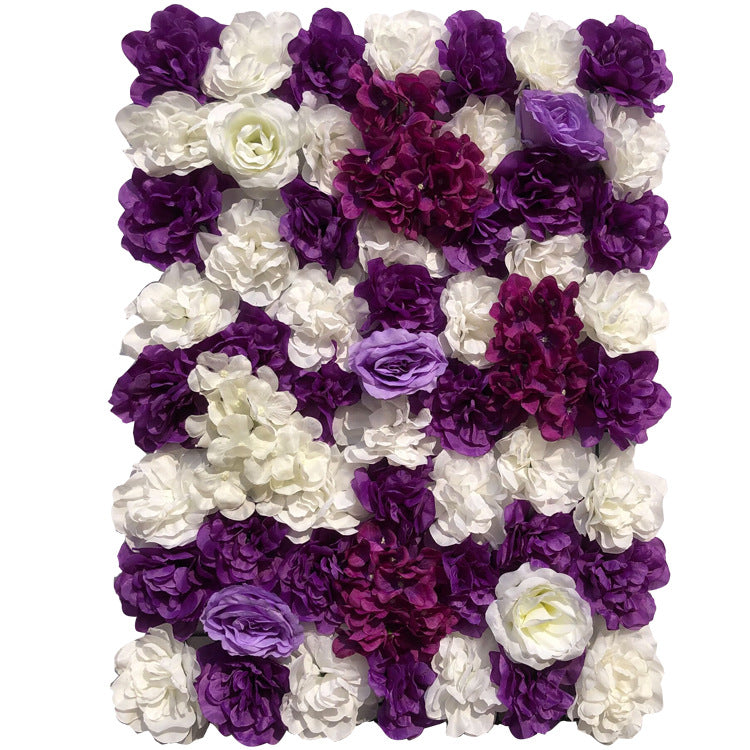 Lot de 12 fleurs artificielles en vrac, hortensia, pivoine, rose, tapis mural, toile de fond, protection UV, décoration de mariage, vente en gros 