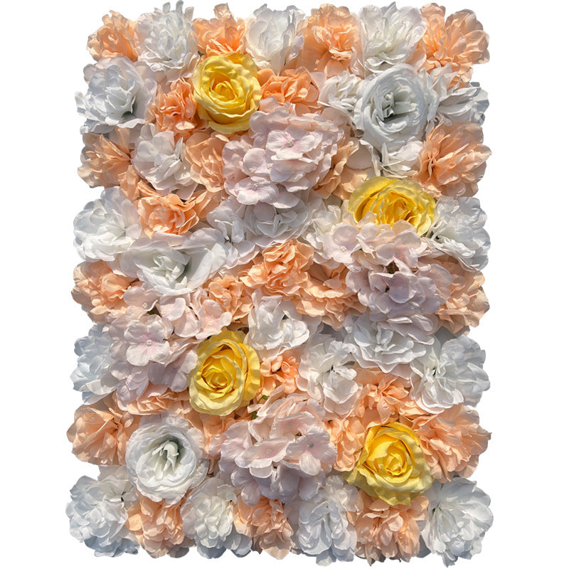Lot de 12 fleurs artificielles en vrac, hortensia, pivoine, rose, tapis mural, toile de fond, protection UV, décoration de mariage, vente en gros 