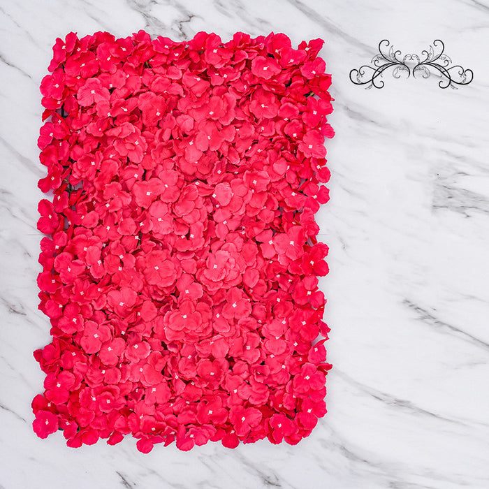 Bulk 4 Panels Artificial Flowers Backdrop Hydrangea Flower Wall Mat Backdrop UV Protected Wholesale