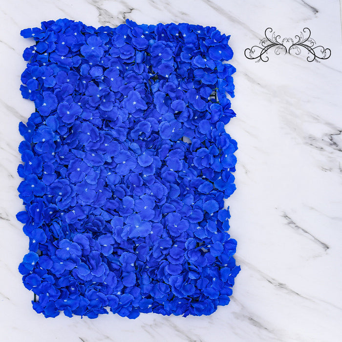 Bulk 4 Paneles Artificial Hydrangea Flower Wall Mat Telón de fondo Protección UV al por mayor