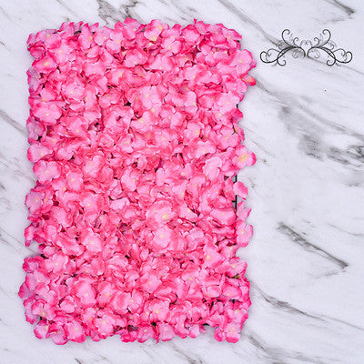 Bulk 4 Panels Artificial Flowers Backdrop Hydrangea Flower Wall Mat Backdrop UV Protected Wholesale