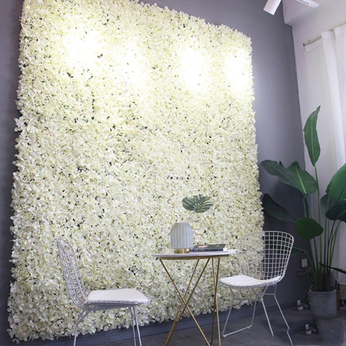 Bulk 4 Panels Artificial Hydrangea Flower Wall Mat Backdrop UV Protected Wholesale