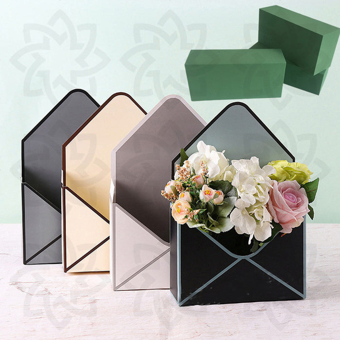 Caja de sobres de flores de regalo a granel de 4 juegos con bloques de espuma floral al por mayor