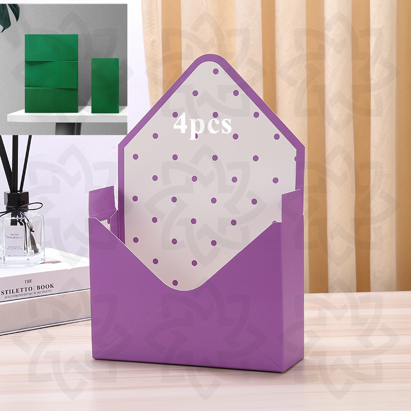 Bulk 4 Sets Gift Flower Envelope Box with Floral Foam Blocks Wholesale