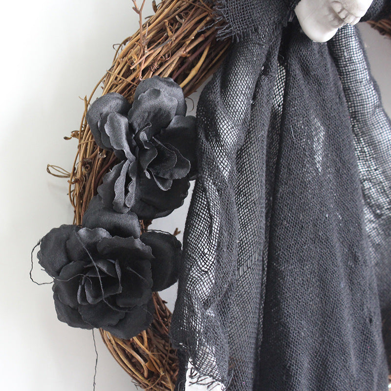 Guirnaldas de gasa negra para fiesta de terror de Halloween a granel 15'' al por mayor 