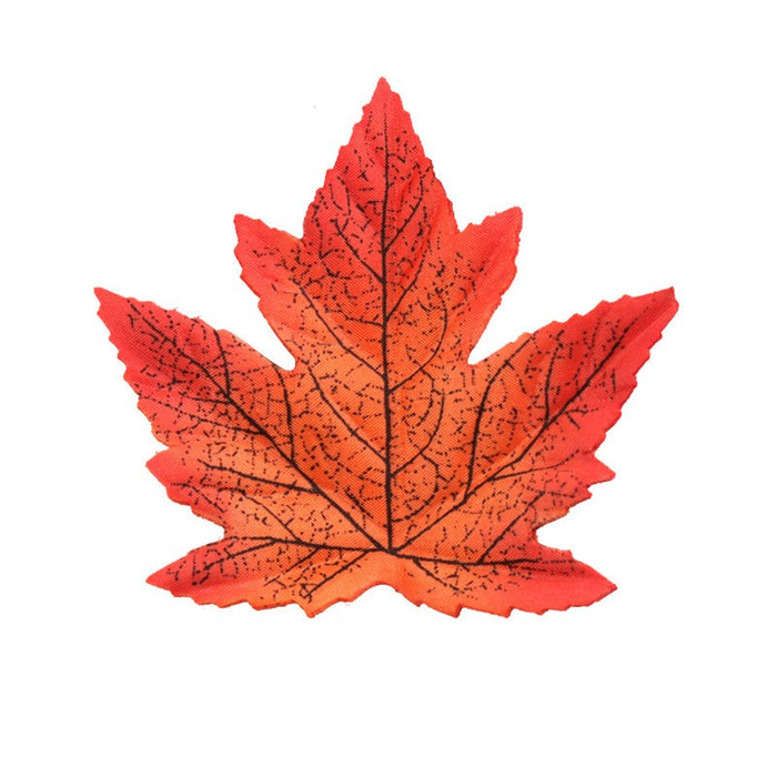 Bulk 50Pcs Fall Artificial Maple Leaves Silk Leaves Autumn for Party Halloween Centerpiece Wholesale