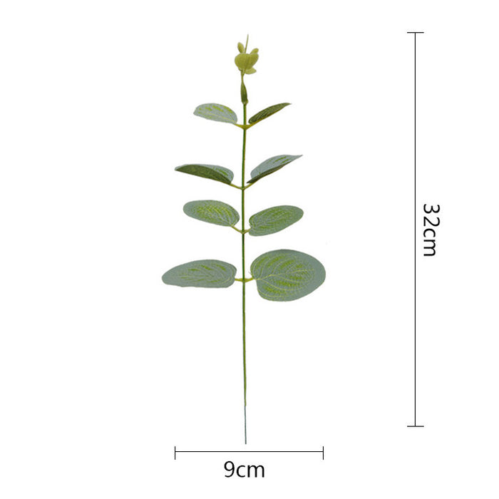 50 Pcs Artificial Eucalyptus Leaves Stems Bulk