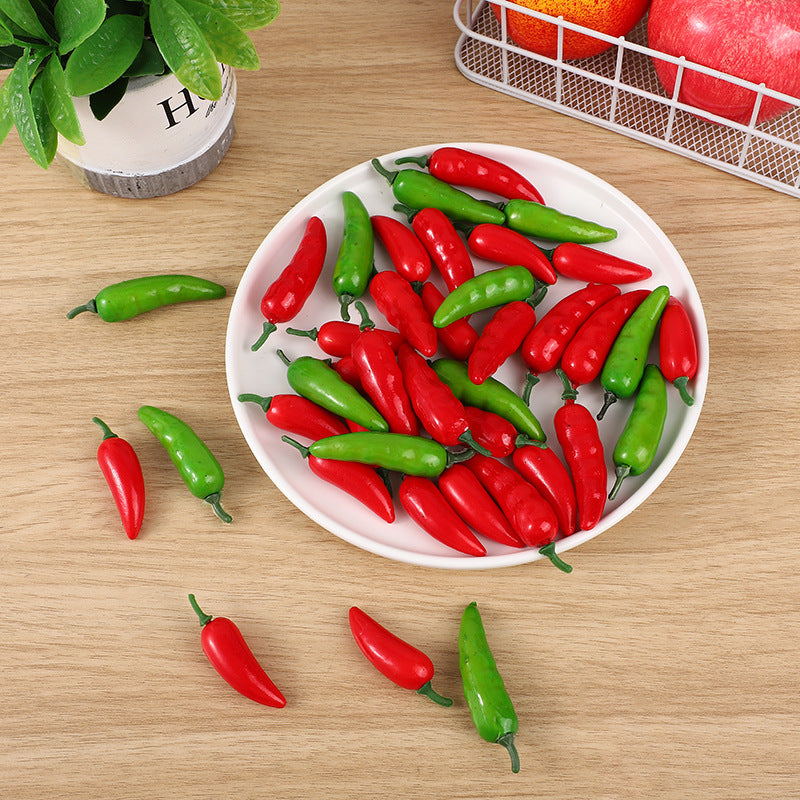 Lot de 50 mini piments artificiels de 2,3 pouces en gros 