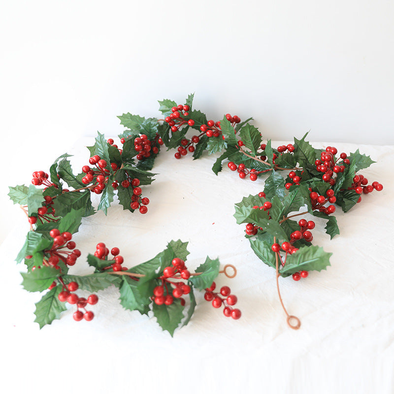 Bulk 70" Christmas Berry Rattan Garlands String Wholesale