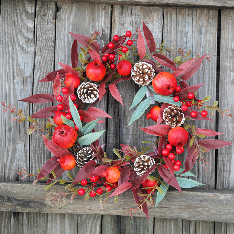 Couronne de grenade en vrac pour couronne de Thanksgiving d'automne et d'hiver en gros 
