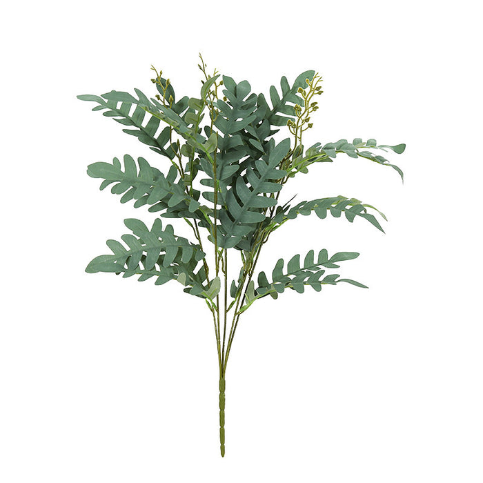 Venta al por mayor de hojas artificiales de Sophora Japonica, ramita de hojas de langosta, tallo de 20 pulgadas 