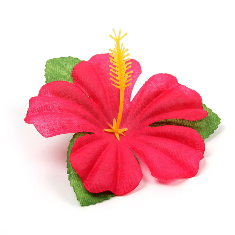 A granel, 60 uds., suministros de decoración para fiestas tropicales, hojas de palmeras tropicales, flores de hibisco, hojas artificiales al por mayor 