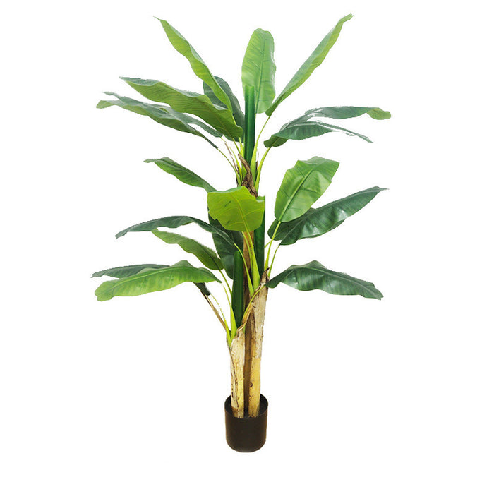 Planta de hojas tropicales de árbol de plátano artificial de 6 pies a granel para decoración al por mayor 