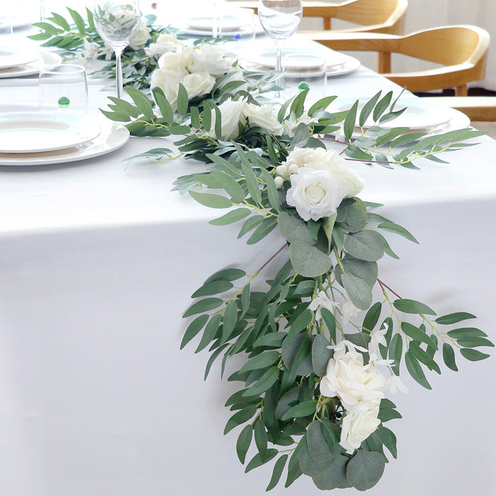 Guirnalda de boda artificial de eucalipto a granel de 6 pies, venta al por mayor de vegetación 