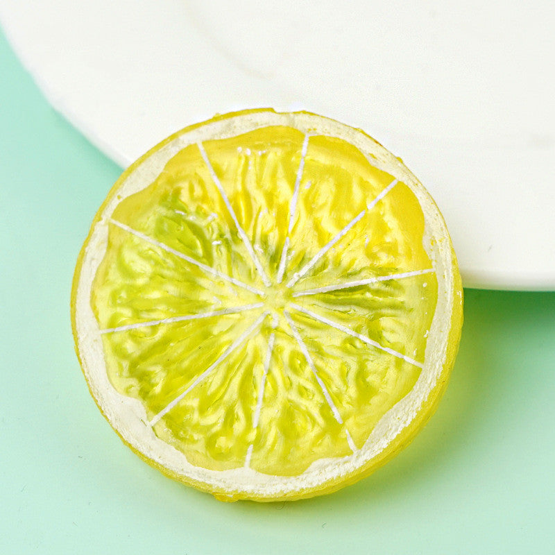 Lot de 10 tranches de fruits artificiels en vrac, simulation de fruits réalistes, décoration en gros 