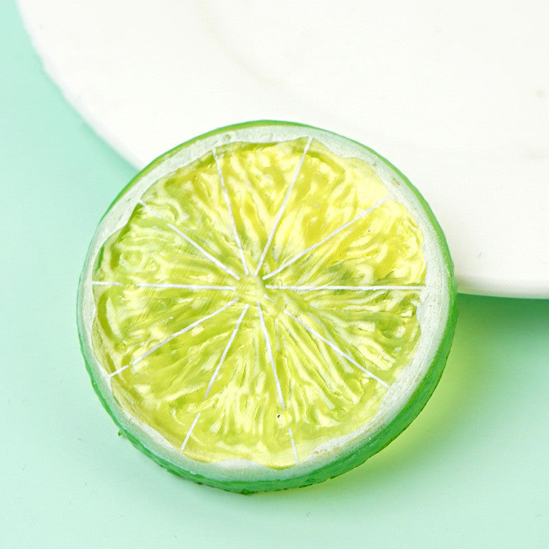 Lot de 10 tranches de fruits artificiels en vrac, simulation de fruits réalistes, décoration en gros 