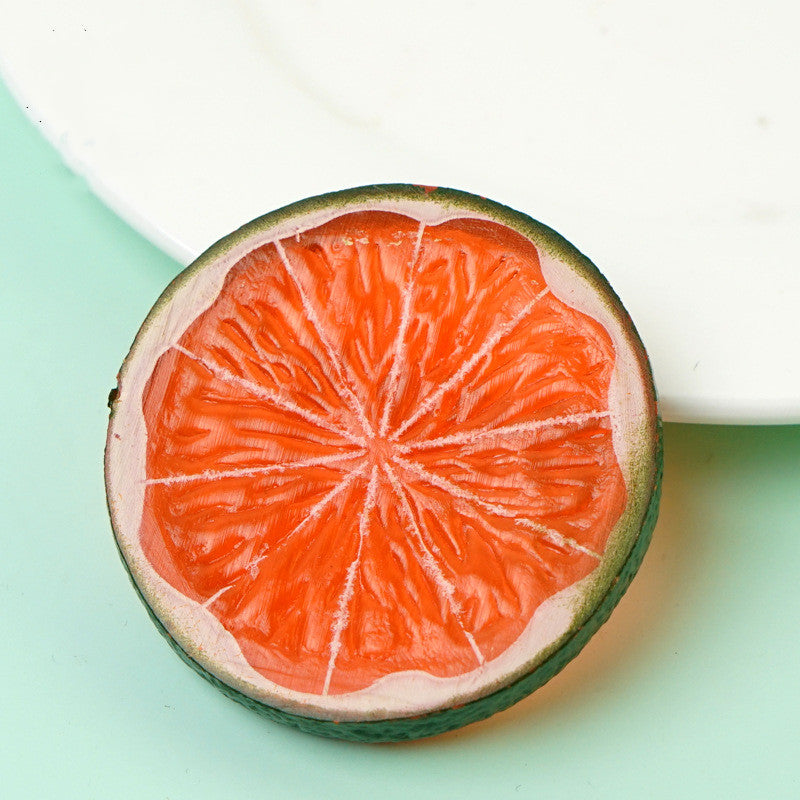 Lot de 10 tranches de fruits artificiels en vrac, simulation de fruits réalistes, décoration en gros 