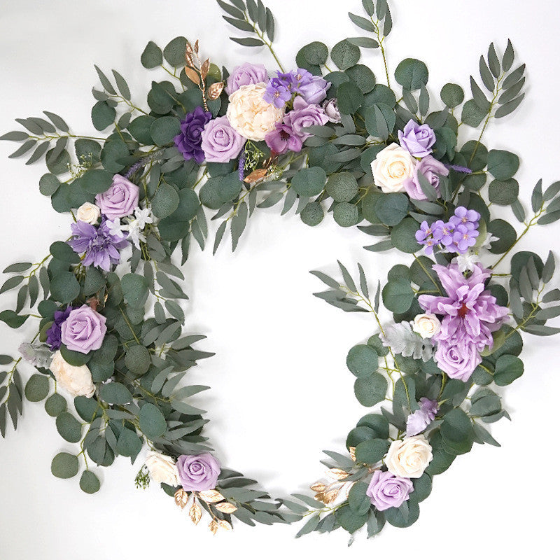 Bulk 6 Feet Eucalyptus and Willow Leaf Garland with Peony Flowers for Wedding Wholesale