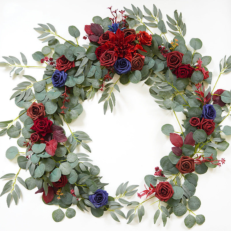 Bulk 6 Feet Eucalyptus and Willow Leaf Garland with Peony Flowers for Wedding Wholesale