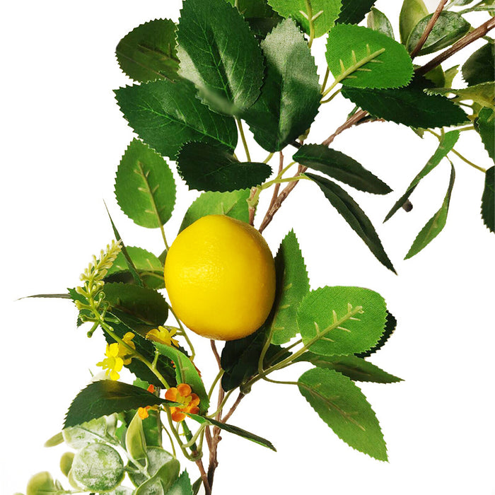 Guirnalda de frutas artificiales de primavera de 72 pulgadas a granel con limón al por mayor 
