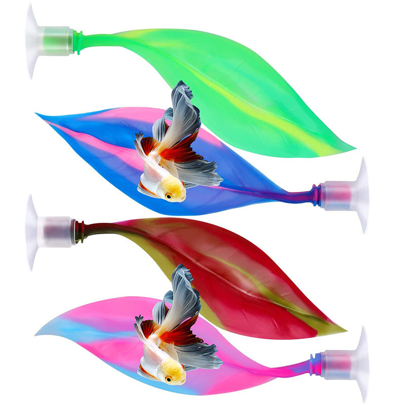 La almohadilla de hoja de pez Betta artificial a granel mejora la salud de Betta - 12 estilos al por mayor 