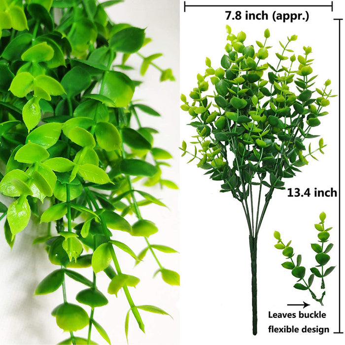 Bulk 18Pcs Plantas de vegetación artificial Arbustos resistentes a los rayos UV de boj para exteriores Jardineras colgantes Caja de ventana Porche delantero Decoraciones de interior al por mayor