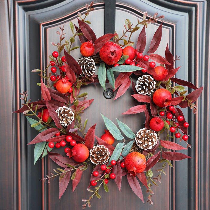 Couronne de grenade en vrac pour couronne de Thanksgiving d'automne et d'hiver en gros 