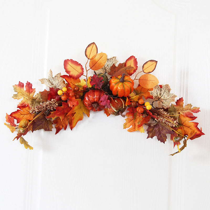 Harvest Pumpkin And Berries Large Wreaths  24 Inch