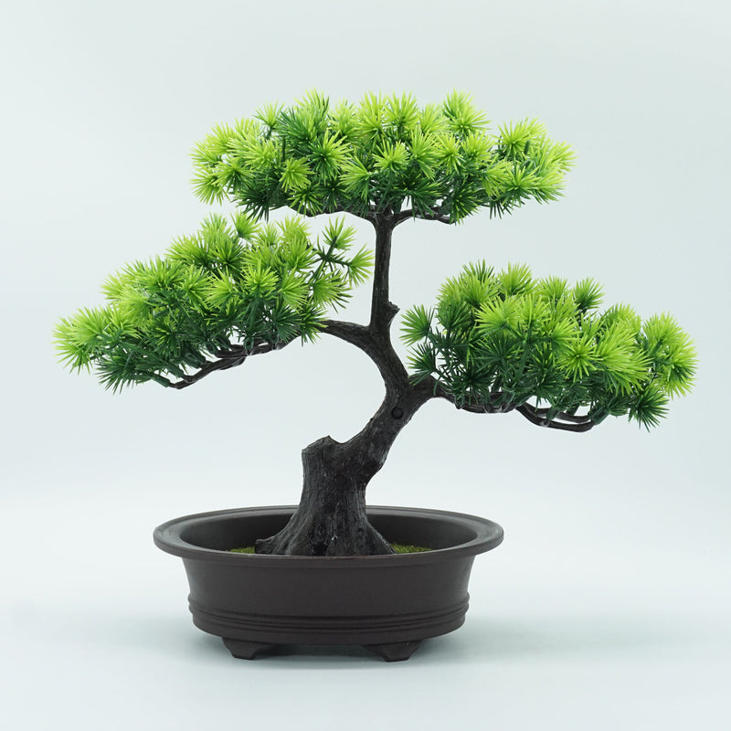 Clearance Bulk 12 Styles 9 inch Artificial Bonsai Greeting Pine Potted Plants Tree Look Flower Ornament Wholesale