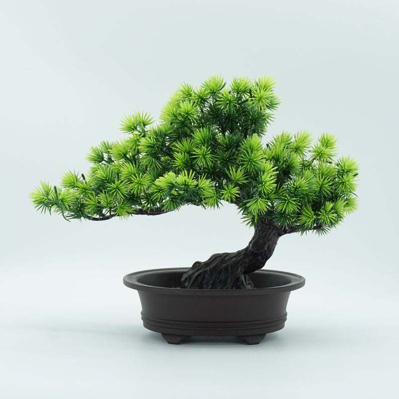 artificial bonsai pine tree Clearance Bulk 12 Styles 9 inch Artificial Bonsai Greeting Pine Potted — Artificialmerch