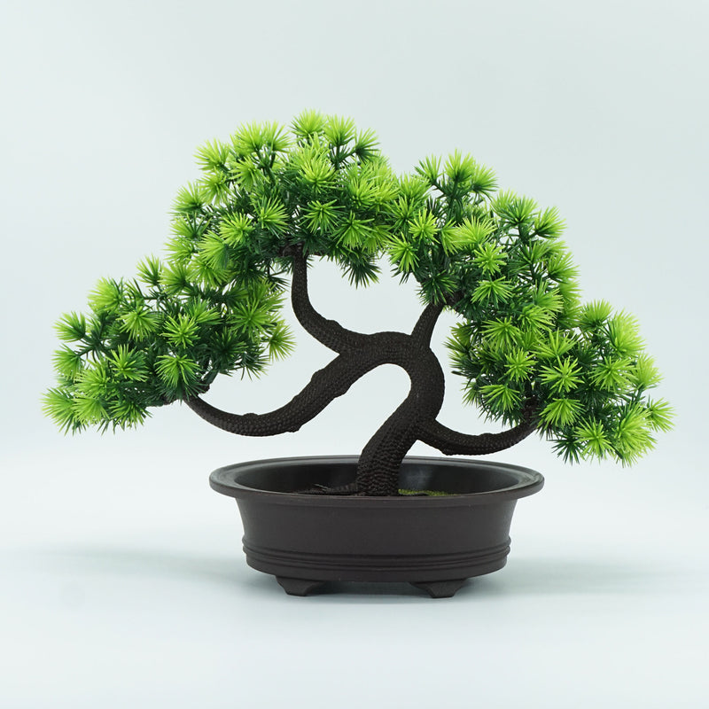 Clearance Bulk 12 Styles 9 inch Artificial Bonsai Greeting Pine Potted Plants Tree Look Flower Ornament Wholesale