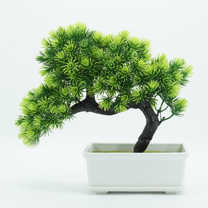 Clearance Bulk 12 Styles 9 inch Artificial Bonsai Greeting Pine Potted Plants Tree Look Flower Ornament Wholesale