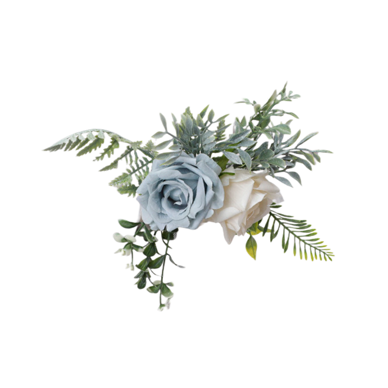 Décoration florale en gros de roses artificielles pour chaise de cérémonie de mariage 