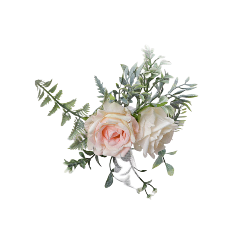 Décoration florale en gros de roses artificielles pour chaise de cérémonie de mariage 