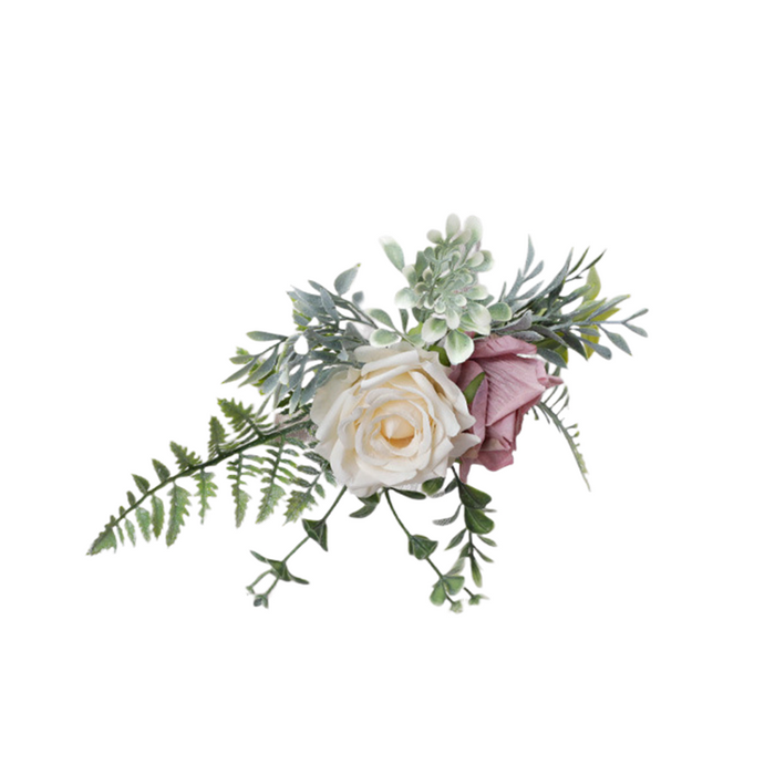 Venta al por mayor de la decoración floral de la parte posterior de la silla del pasillo de la ceremonia de boda de Rose artificial a granel 