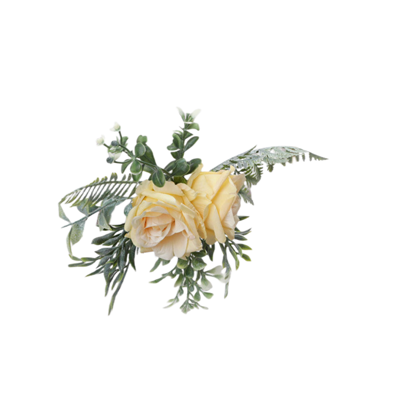 Décoration florale en gros de roses artificielles pour chaise de cérémonie de mariage 