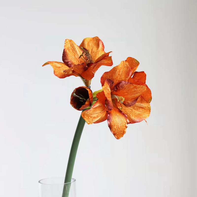 Premium Velvet Amaryllis Stem