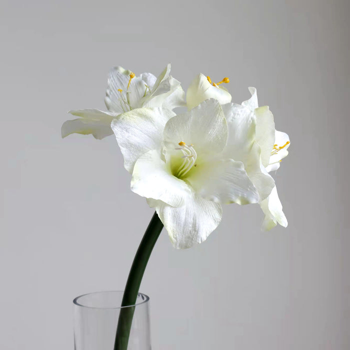 Venta al por mayor de arreglos florales de Amaryllis artificiales a granel de 21 "
