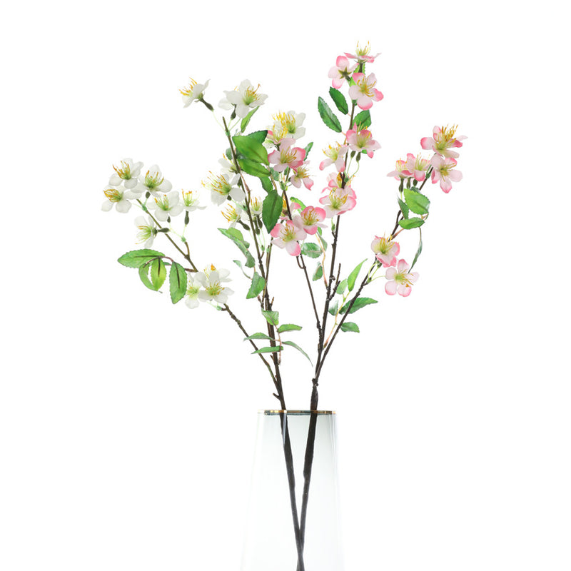 Venta al por mayor de flores artificiales de tallo de Apple Blossom de 24 "a granel