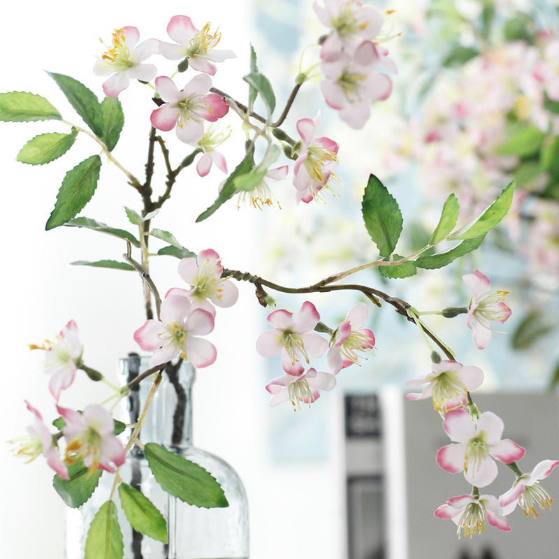 Venta al por mayor de flores artificiales de tallo de Apple Blossom de 24 "a granel