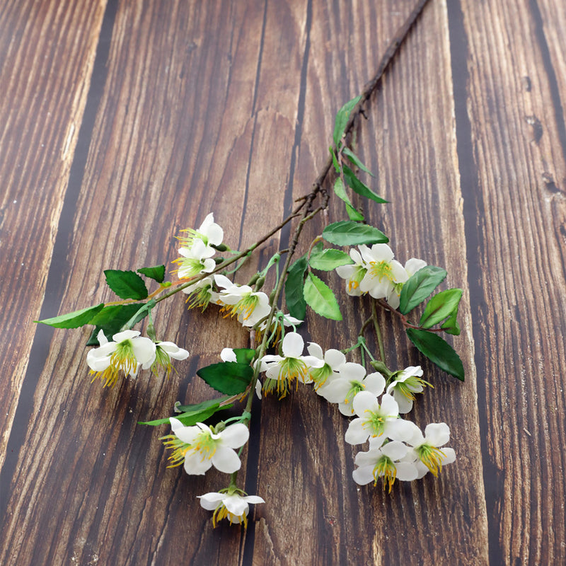 Venta al por mayor de flores artificiales de tallo de Apple Blossom de 24 "a granel