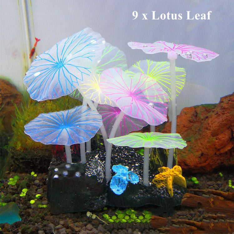 Bulk Glowing Effect Artificial Mushroom Glow Plants for Fish Tank Wholesale