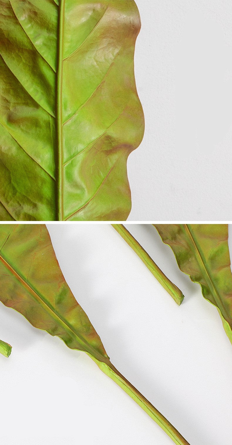 Feuille de bananier artificielle Apista en vrac, feuillage vert, 25 pouces, vente en gros 