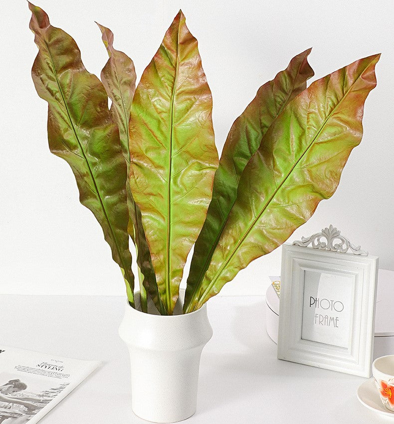 Feuille de bananier artificielle Apista en vrac, feuillage vert, 25 pouces, vente en gros 