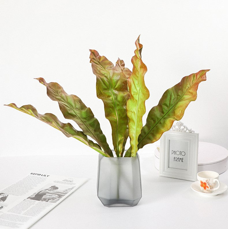 Feuille de bananier artificielle Apista en vrac, feuillage vert, 25 pouces, vente en gros 